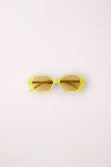 Солнцезащитные очки с шестигранной оправой из смолы created by caramel london x zara