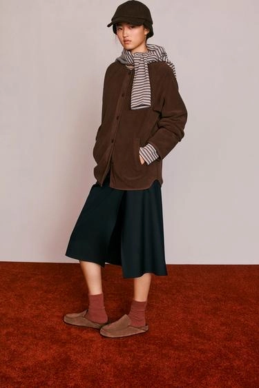 Однотонное двустороннее пальто caramel london x zara- Заказать в России