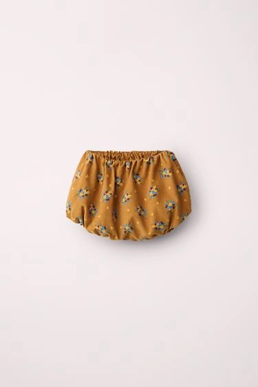 Шорты-блумеры с цветочным принтом из микро вельвета, коллекция caramel london x zara- Заказать в России