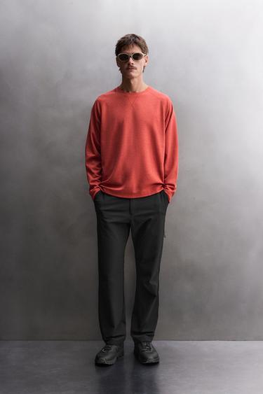 Zara Футболка из технической ткани с вафельной структурой купить с доставкой.