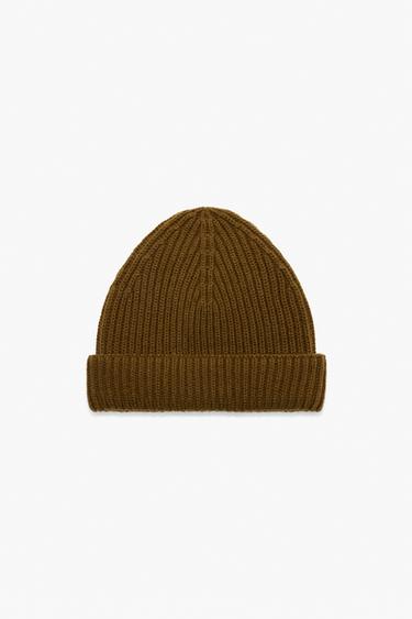 Zara Вязаная шапка в рубчик