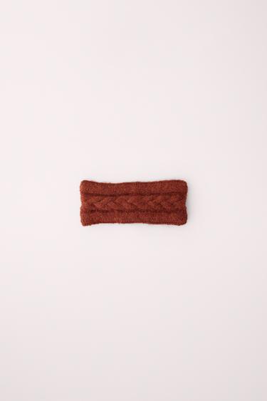 Zara Вязаная флисовая повязка на голову CARAMEL LONDON X ZARA купить с доставкой.