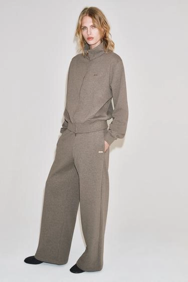 Широкие брюки прямого кроя za