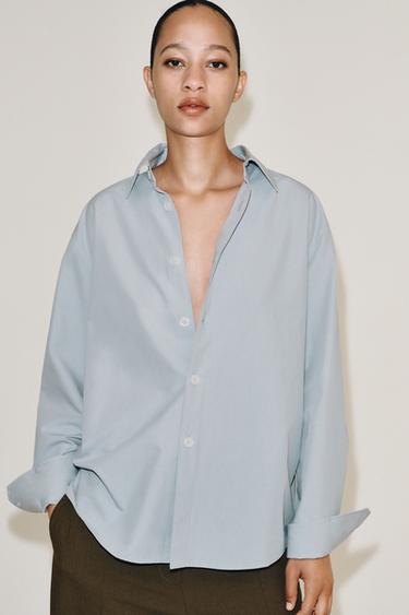 Zara Рубашка ZARA «ZW» с контрастными пуговицами купить с доставкой.