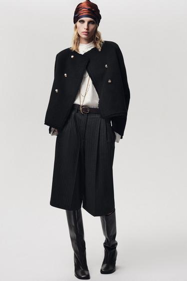 Zara Короткая куртка из шерстяной смеси ZARA «ZW»