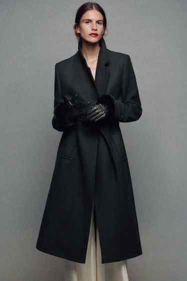 Zara Комбинированные перчатки с кожаным эффектом