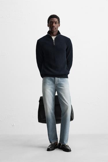 Zara Свитер с высоким воротом на молнии