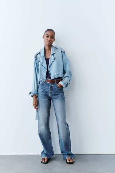 Джинсы с высокой посадкой TRF WIDE LEG