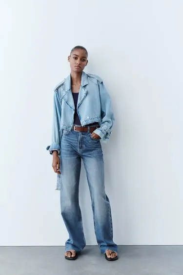 Джинсы с высокой посадкой TRF WIDE LEG