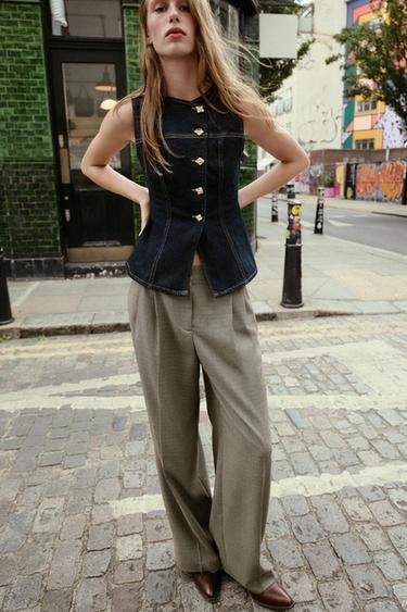 Z1975 FITTED DENIM WAISTCOAT