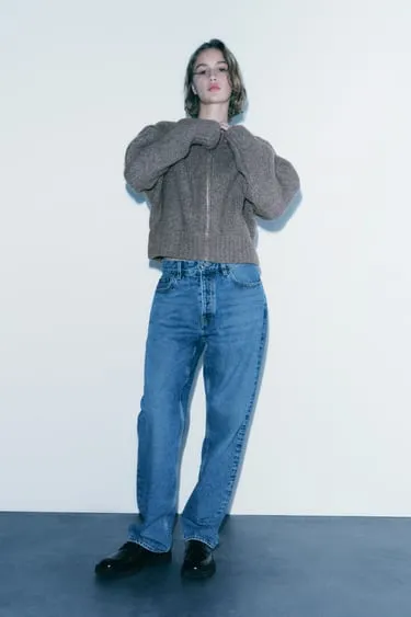 Трикотажный бомбер с молнией- Заказать в России