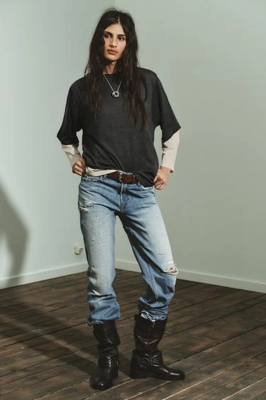 Двухслойный вязаный свитер- Заказать в России