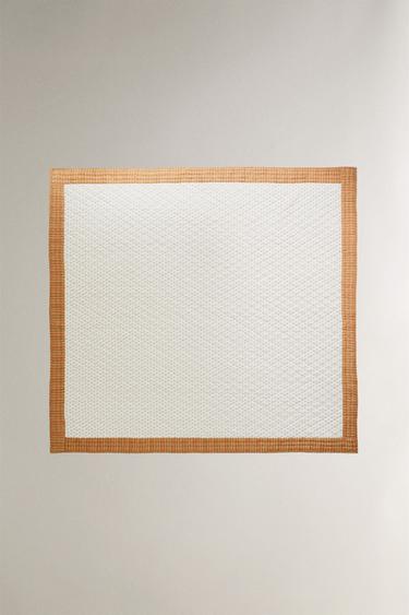 Zara Плед из хлопка с трафаретным принтом