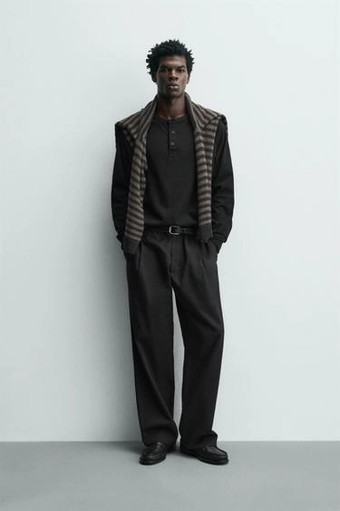 HENLEY NECK T-SHIRT- Заказать в России