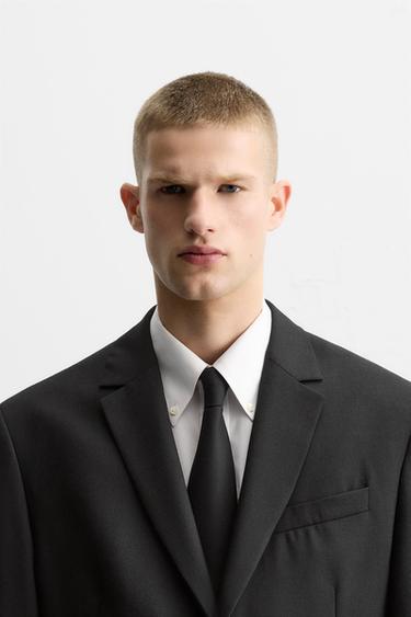 Zara Галстук из текстурированной 100% шерсти