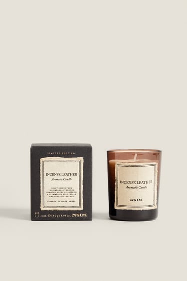 (140 G) свеча с ароматом кожи и ладана