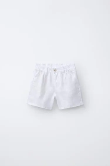 Бермуды из 100% льна- Заказать в России