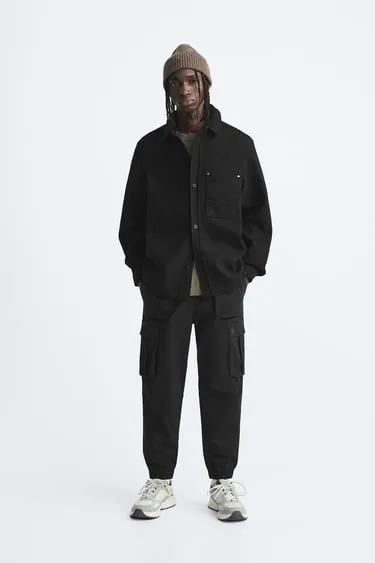 Брюки карго с эластичной талией