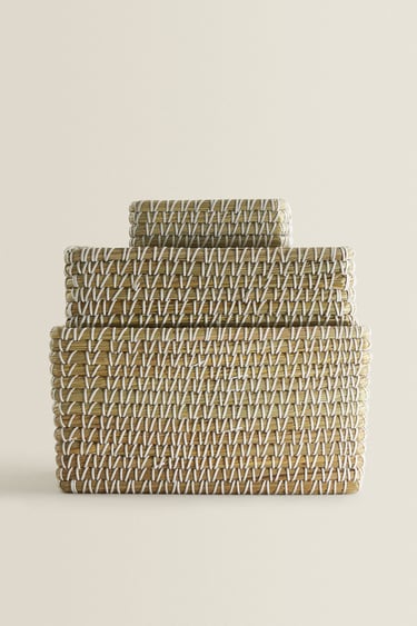 Zara Контрастная прямоугольная корзина