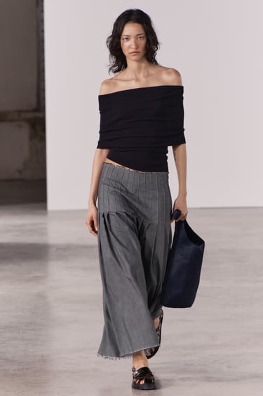 Zara Плиссированная юбка миди — ZW COLLECTION