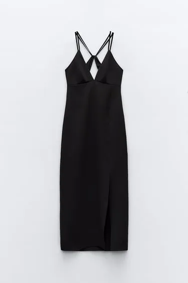 Платье миди из крепа- Заказать в России