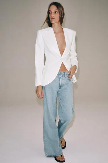 Джинсы с низкой посадкой и широкими штанинами коллекции zw