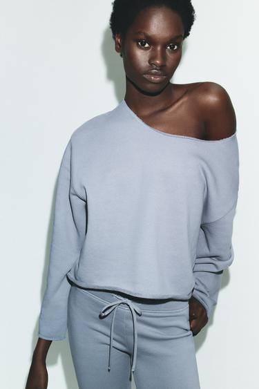 Zara Свитшот с лодочным вырезом