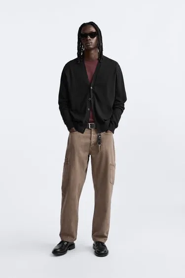 Кардиган из хлопка и шерсти- Заказать в России