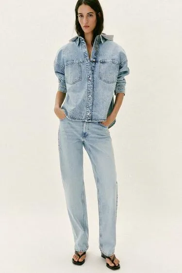 Джинсовая толстовка с капюшоном oversize z1975