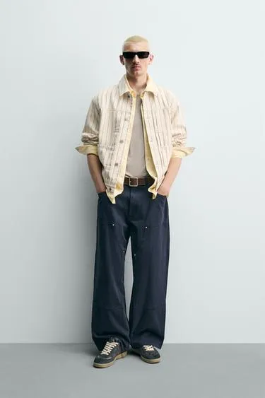 Пиджак в полоску свободного кроя- Заказать в России