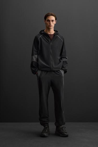 Zara Куртка из технической ткани с блоками цветов