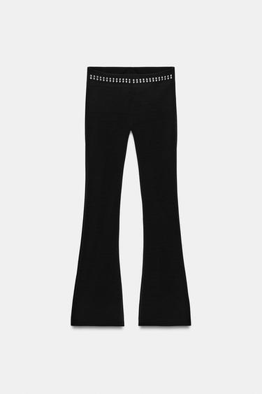 Zara Брюки-клеш из тянущейся ткани с заклепками
