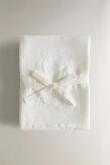 Zara Набор детских муслиновых пеленок с вышитой буквой (набор из 2 шт.)