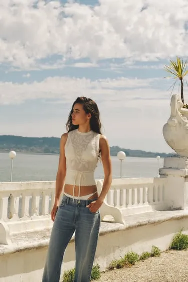 Топ без рукавов ecru- Заказать в России