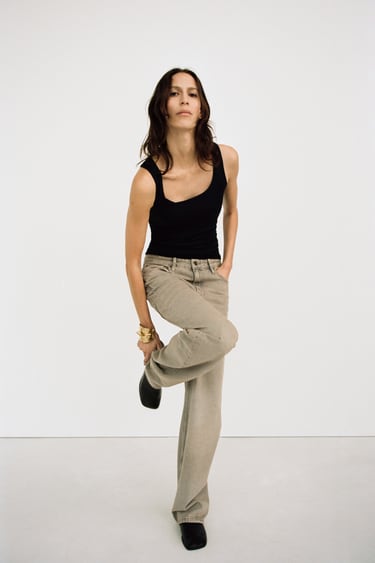 Zara Топ из полиамида с широкими бретелями