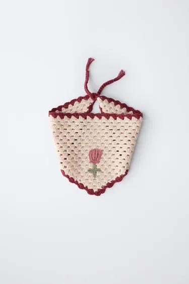 Вязаная крючком бандана- Заказать в России