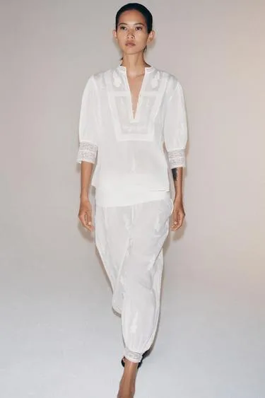 Шаровары zw коллекция с вышивкой- Заказать в России