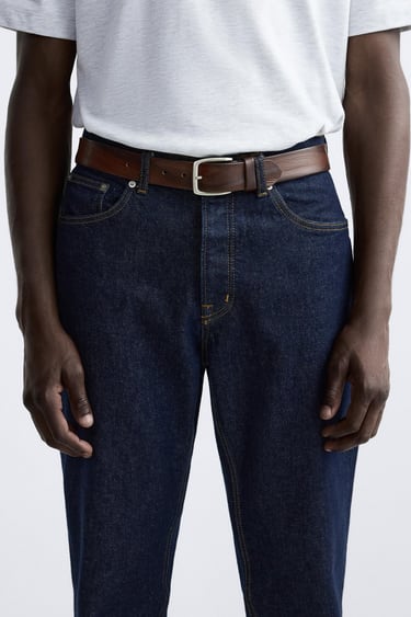 Zara Кожаный ремень в винтажном стиле