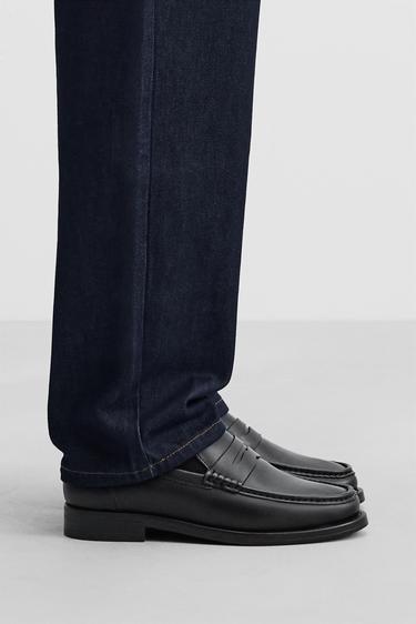 Zara Туфли-лоферы из кожи