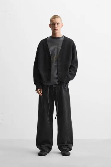 Кардиган с принтом в стиле граффити- Заказать в России