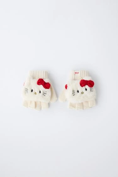 Варежки без пальцев с вышивкой hello kitty © sanrio- Заказать в России