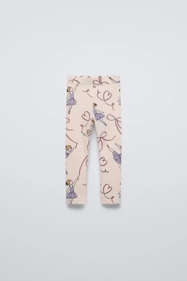 Легинсы из ткани в рубчик с принтом- Заказать в России