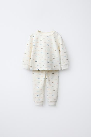 Zara Пижама из велюра радужная 2-6 лет