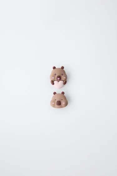 Набор из двух заколок для волос в форме капибар- Заказать в России