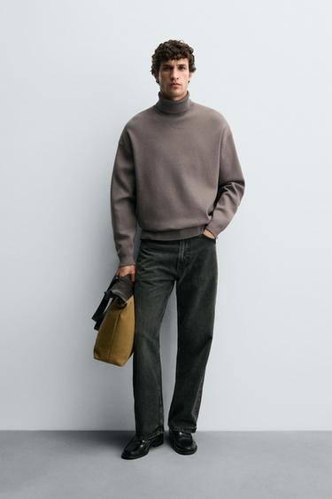 Zara Мягкий свитер с высоким воротом купить с доставкой.