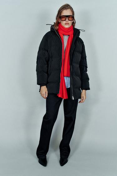Zara Резиновый анорак с капюшоном, ветронепроницаемый