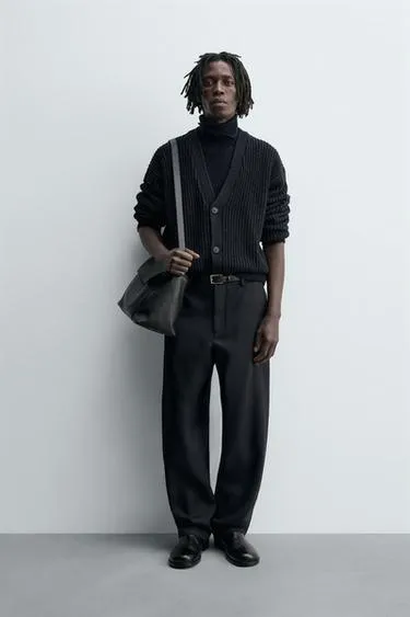 Кардиган с текстурным узором из ребристой ткани