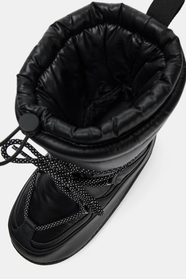 Обувь на щиколотку с ламинированным эффектом - лыжная коллекция