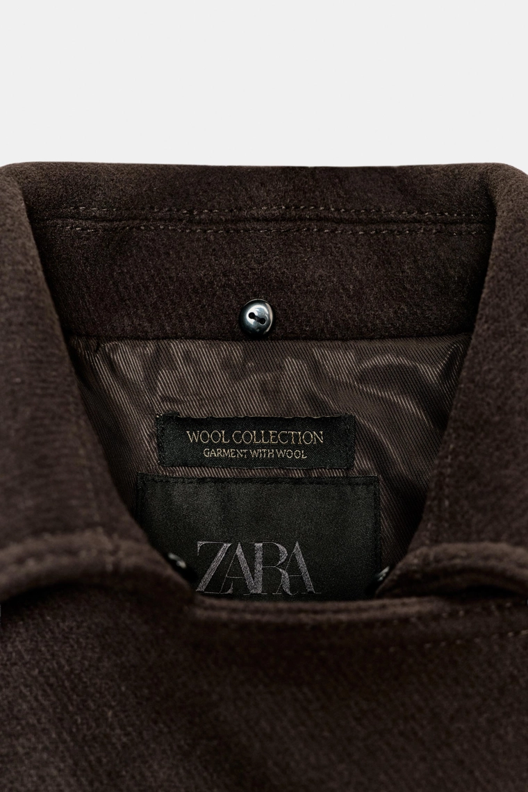 Пиджак из шерстяной смеси с отстёгивающимся искусственным мехом zw коллекция