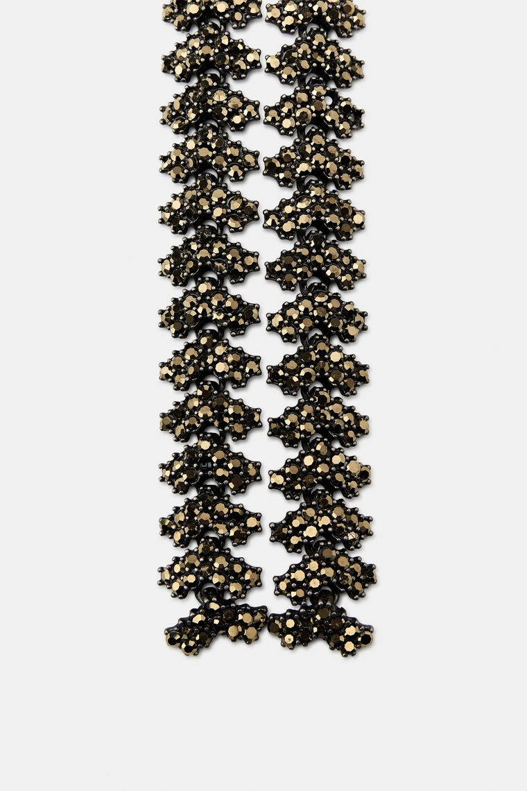 Ожерелье-галстук с металлическим блеском